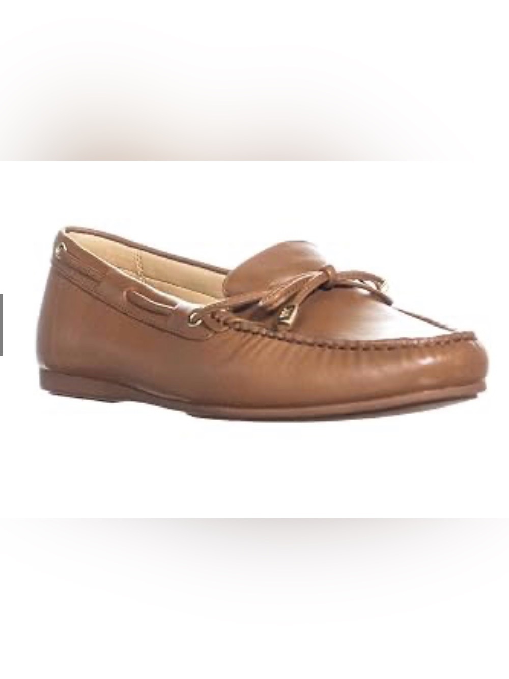 Michael Kors Brown Leather Tassel Moccasins